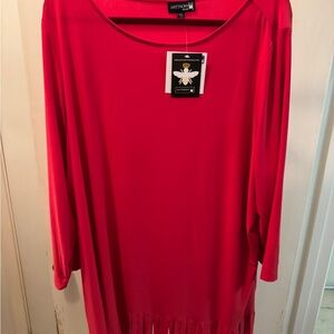 Antthony Vibrant Red Fringe Blouse